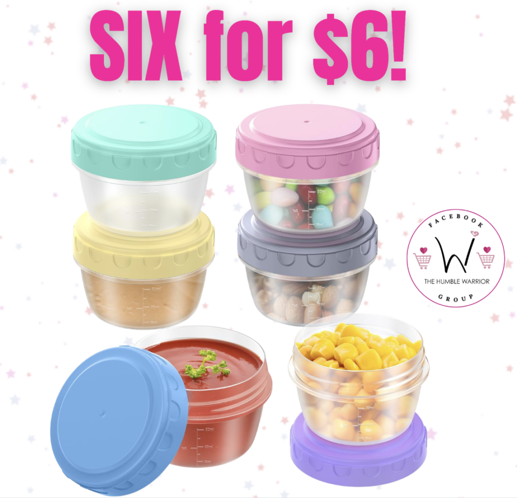 6-pack of Salad Dressing Containers!